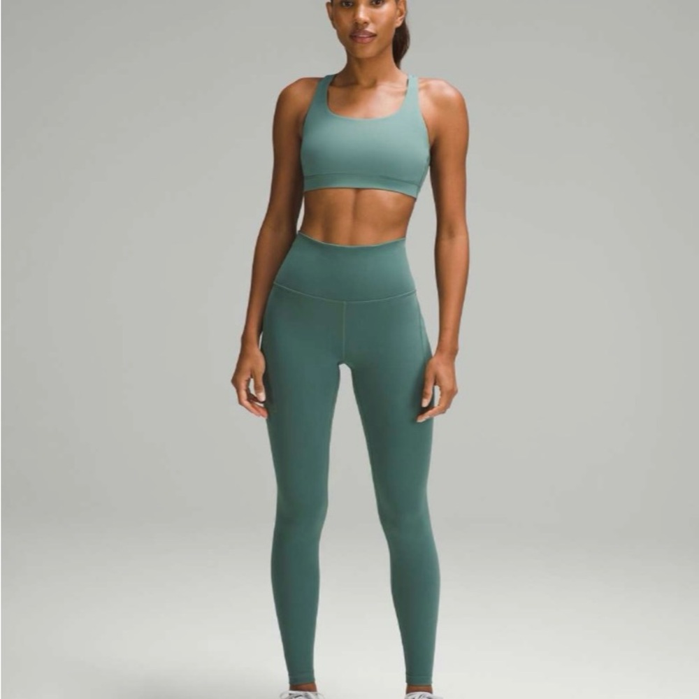 Lululemon Wunder Train High Rise with Pockets in Medium Forest size 6